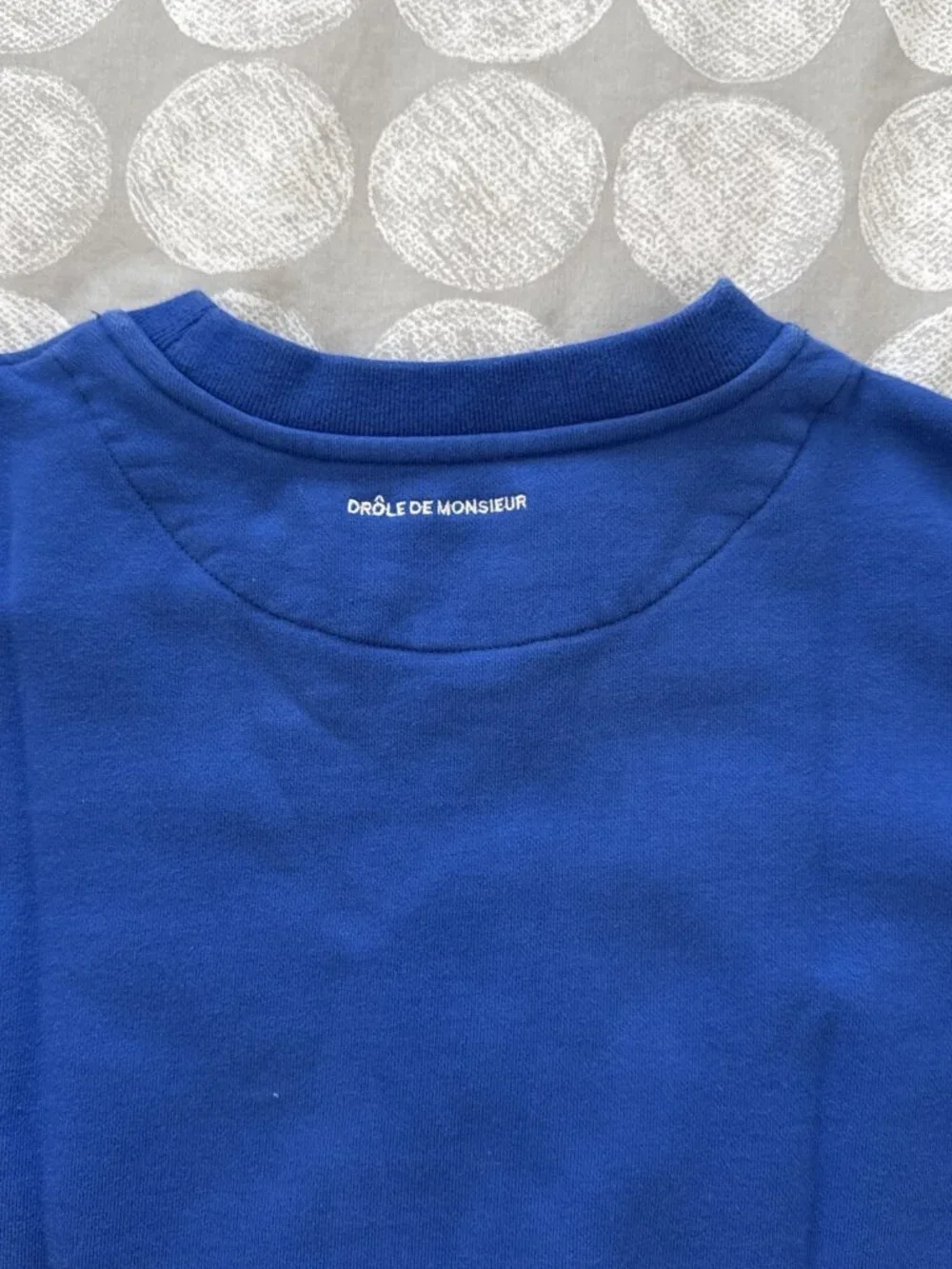 Drole de Monsieur Not From Paris Madame Men's Blue Sweatshirt Sweater Sz M